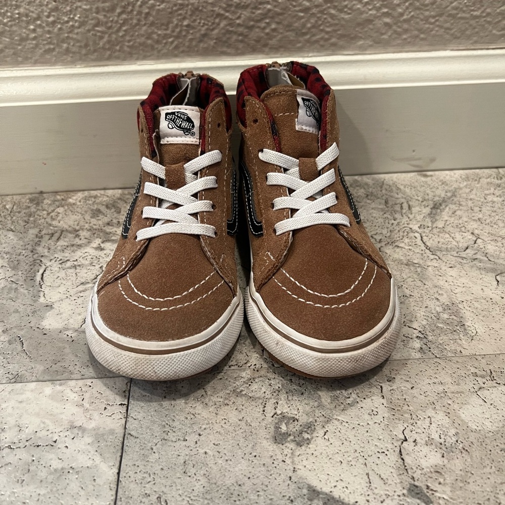 Vans- Brown High-Top Toddler Shoes
